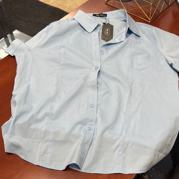 Mei teer short sleeve button down xxl // 062710 - Picture 1 of 2